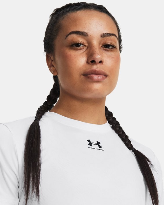 Women's UA Challenger Pro Training Short Sleeve in White image number 3
